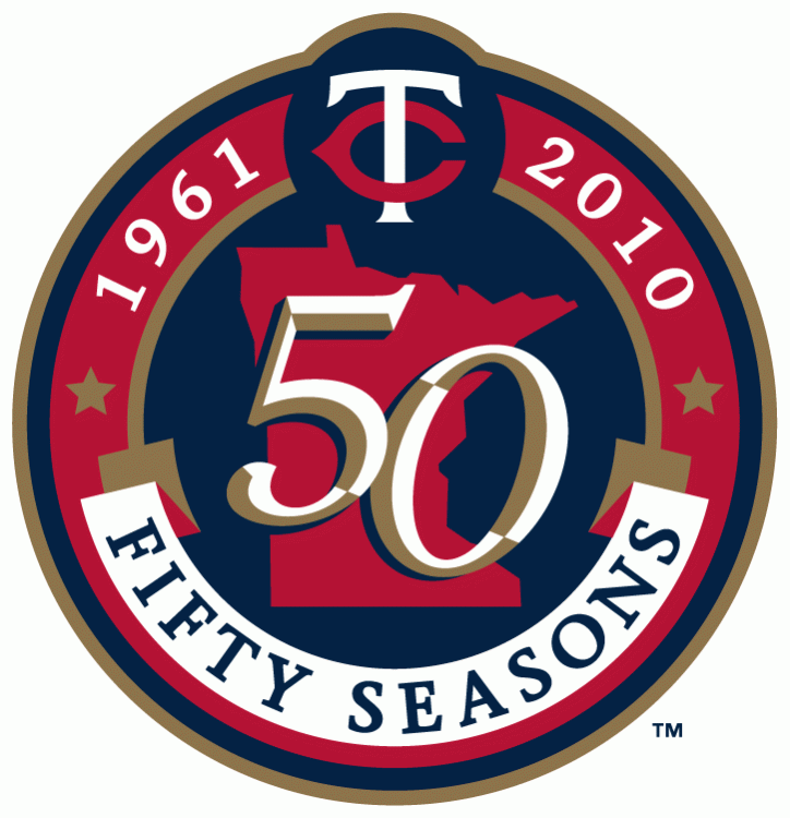 Minnesota Twins 2010 Anniversary Logo vinyl decal